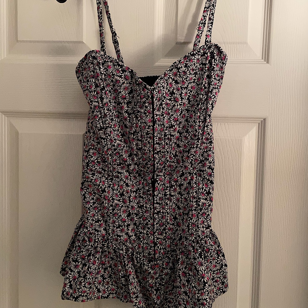 Betsy Johnson corset flower top